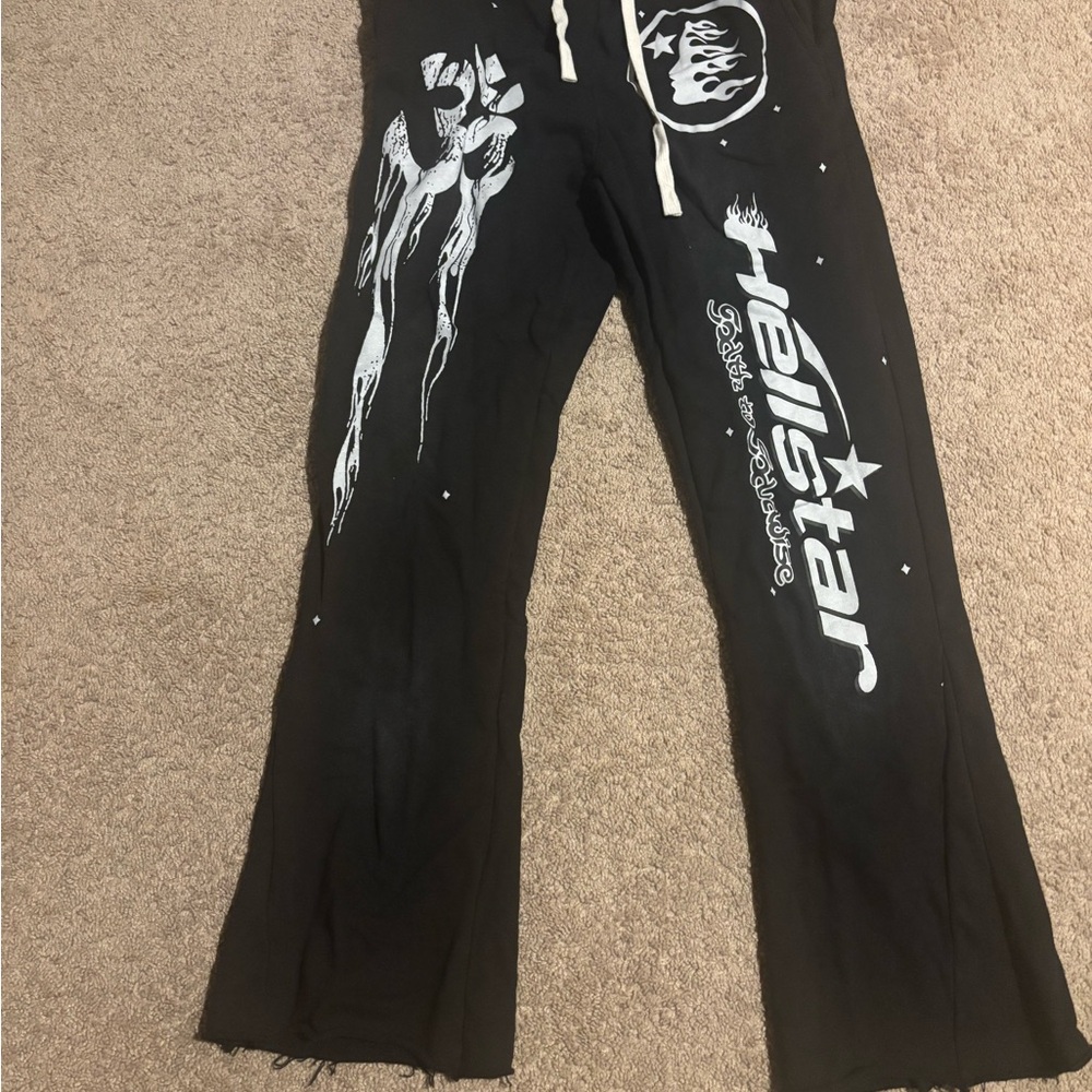 Hellstar Black Graphic Sweatpants